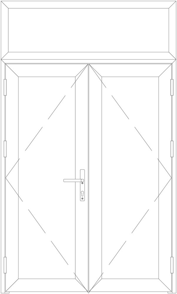 Cửa đi 2 cánh fix rời LV50