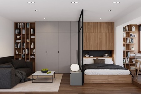 Using aluminum glass partitions enhances the aesthetics of the bedroom