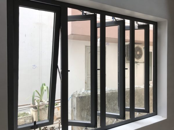 Awning windows combined with casement windows