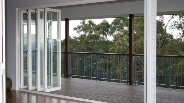 Model 1: Transparent glass sliding folding door creates a modern and luxurious look for the living space